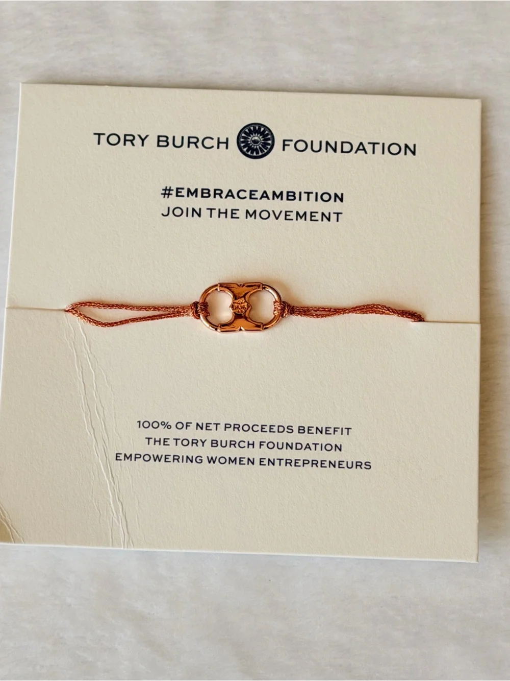 ✨NWT - Tory Burch Rose Gold EMBRACE AMBITION BRACELET